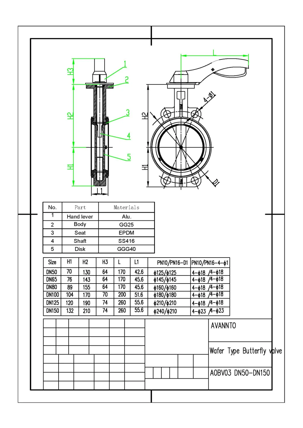 Resilient Seated Concentric Type Ductile Cast Iron Industrial Control Wafer Lug Butterfly Valves with EPDM PTFE PFA Rubber Lining API/ANSI/DIN/JIS/ASME/Aww